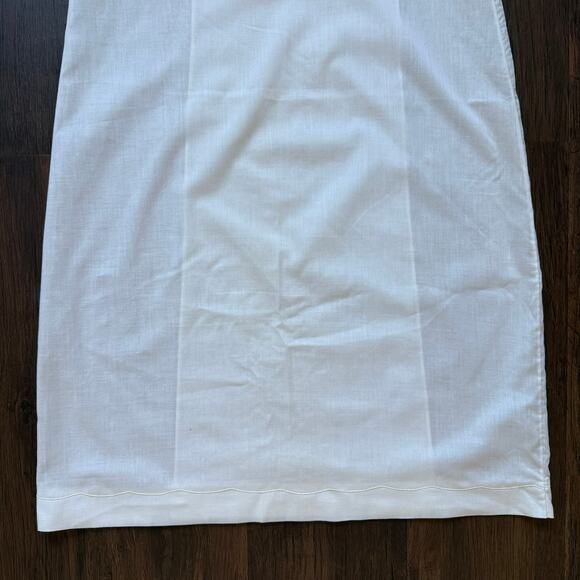 Vintage Sliperfection White Cotton Blend Slip Dress Adjustable Straps Size 36 - Picture 9 of 12